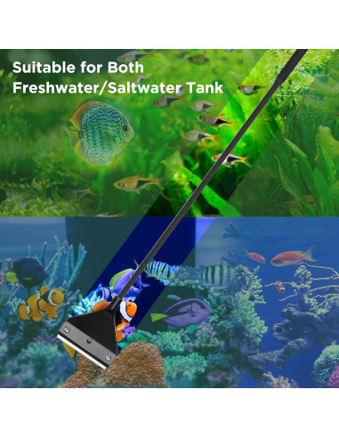 Raspador de Algas para Acuarios Koto 65cm con 10 Cuchillas