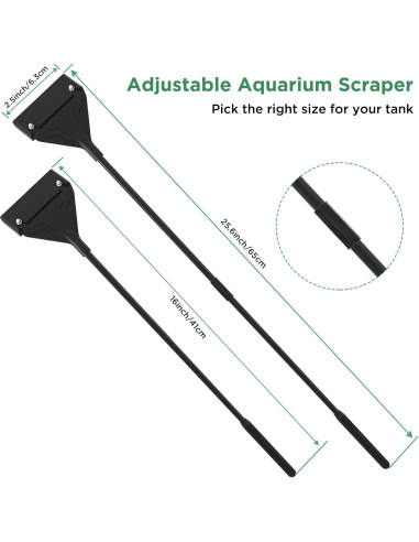 Raspador de Algas para Acuarios Koto 65cm con 10 Cuchillas