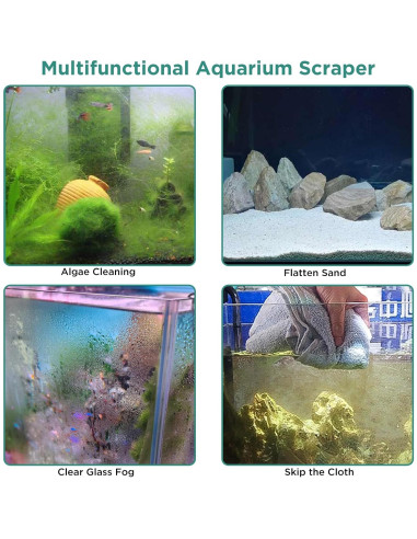 Raspador de Algas para Acuarios Koto 65cm con 10 Cuchillas