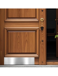 Placa de Empuje de Puerta Aluminio Satinado 40.64x10.16cm 2