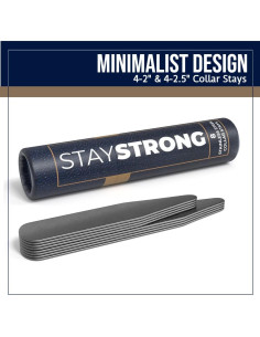 8 Varillas de Metal para Cuellos de Camisas de Hombre - 5.08 y 6.35 cm 2