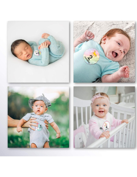 Calcomanías de Hito y Mes Kenco Unicornio 24 Piezas