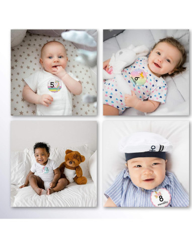 Calcomanías de Hito y Mes Kenco Unicornio 24 Piezas