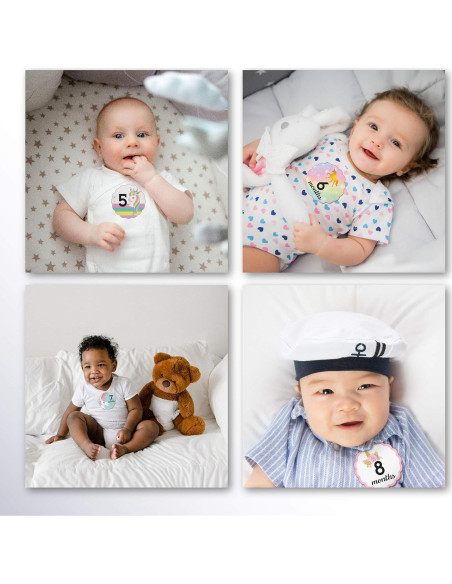 Calcomanías de Hito y Mes Kenco Unicornio 24 Piezas