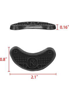 Placas de Talón de Goma Antideslizante uxcell 20 Pcs Negro 2