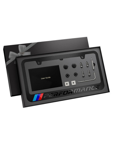 Marco de Placa de Licencia Carvenluxe Negro Ajuste Universal