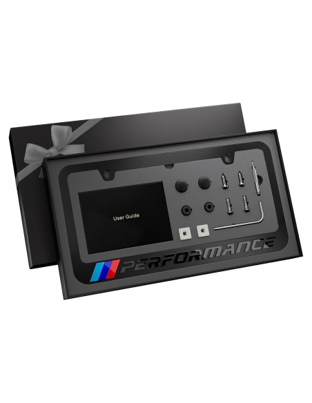 Marco de Placa de Licencia Carvenluxe Negro Ajuste Universal