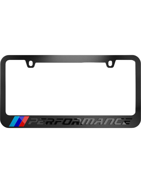 Marco de Placa de Licencia Carvenluxe Negro Ajuste Universal