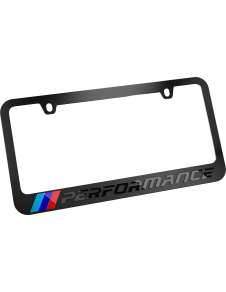 Marco de Placa de Licencia Carvenluxe Negro Ajuste Universal