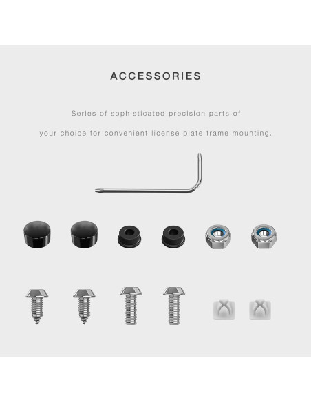 Marco de Placa de Licencia Carvenluxe Negro Ajuste Universal