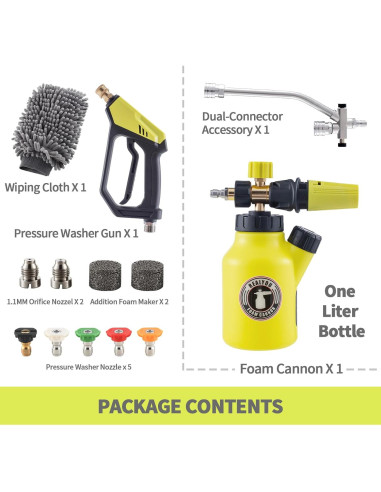 REALYOU Kit de Cañón de Espuma para Lavadora a Presión