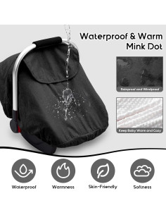 Cubierta de Asiento de Coche KENKYO para Bebé - Impermeable y Cálido 2