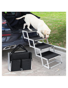 Escaleras para Perros Uross 4 Pasos Ajustables Aluminio
