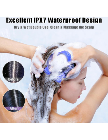 Masajeador de Cuero Cabelludo Eléctrico Viuyougor IPX7 3 Modos