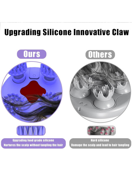 Masajeador de Cuero Cabelludo Eléctrico Viuyougor IPX7 3 Modos Masajeador de Cuero Cabelludo Eléctrico Viuyougor IPX7 3 Modos