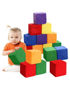 12 Bloques de Construcción de Espuma Vercraft 14 cm Coloridos