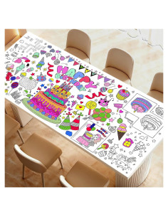 Póster Gigante para Colorear Raissily 86x183 cm Cumpleaños