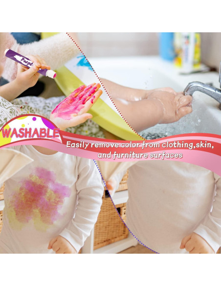 Marcadores de Puntos Prunend 6 Colores Lavables para Niños