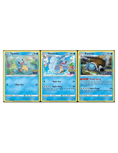 Lote de Cartas Pokémon Blastoise 017/078 - Evolución Wartortle Squirtle