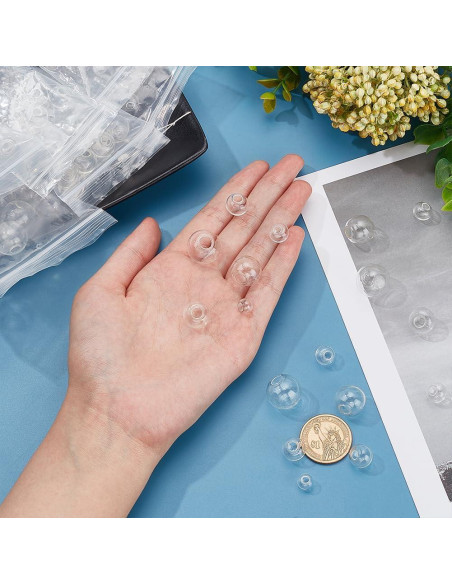 PH PandaHall 180pcs Mini Botellas de Vidrio 8-18mm para DIY