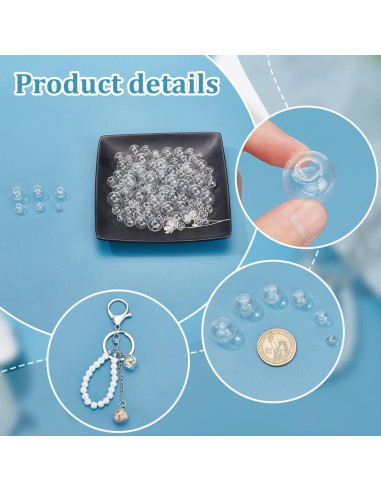 PH PandaHall 180pcs Mini Botellas de Vidrio 8-18mm para DIY