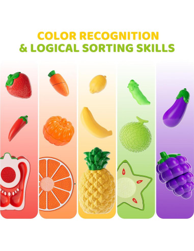 Juego de Comida de Cocina para Niños con Alfombrilla de Fieltro