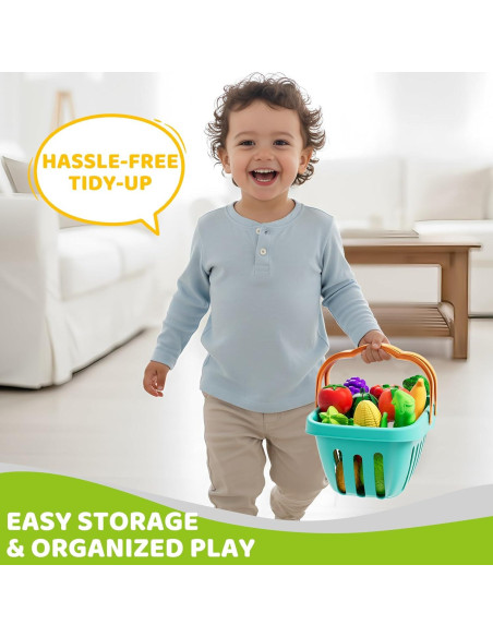 Juego de Comida de Cocina para Niños con Alfombrilla de Fieltro