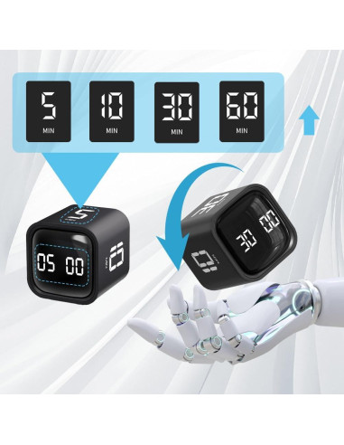 Temporizador Cubo de Gravedad Lwuey - LED Ajustable 500mAh