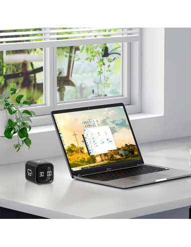 Temporizador Cubo de Gravedad Lwuey - LED Ajustable 500mAh