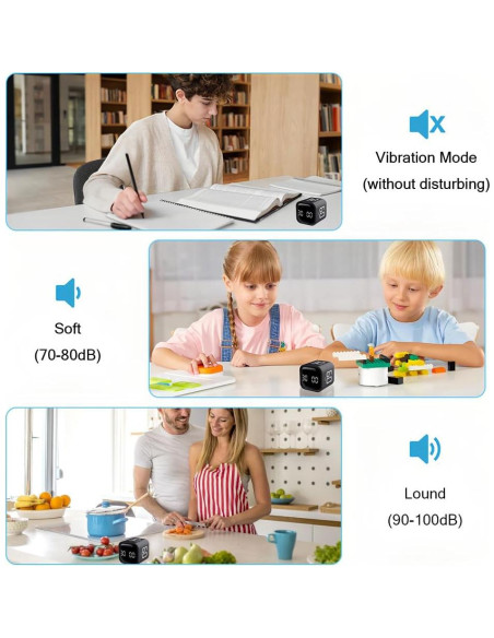 Temporizador Cubo de Gravedad Lwuey - LED Ajustable 500mAh