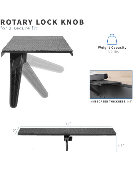 Soporte de Estante Superior VIVO para TV y Monitor 30.48 cm