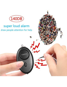 Alarma Personal de Seguridad TAIKER YL-026-10 140DB 357g 2