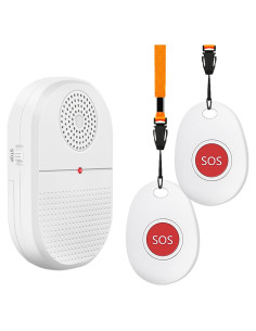 Sistema de Alerta Inalámbrico ChunHee 2 Botones + 1 Receptor