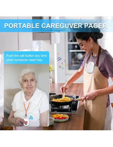 Sistema de Alerta Inalámbrico ChunHee 2 Botones + 1 Receptor