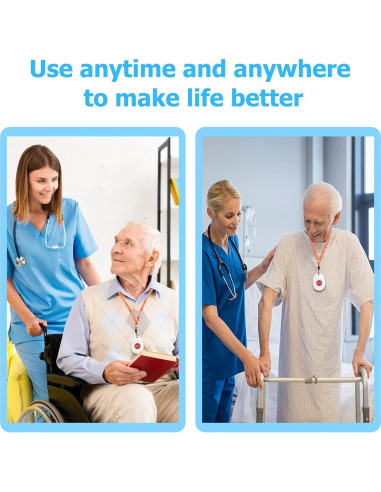 Sistema de Alerta Inalámbrico ChunHee 2 Botones + 1 Receptor