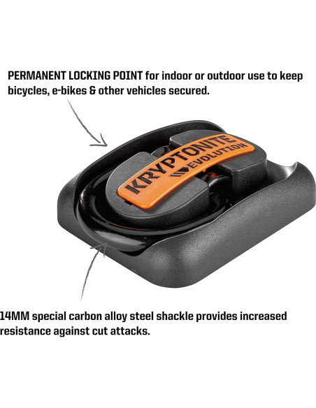 Anclaje de Suelo Kryptonite Evolution Antirrobo para Bicicletas