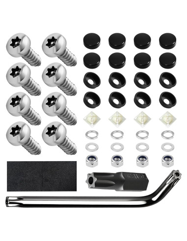 Kit de Tornillos Antirrobo para Placa de Matrícula M6 Lyxheth