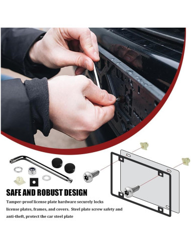 Kit de Tornillos Antirrobo para Placa de Matrícula M6 Lyxheth