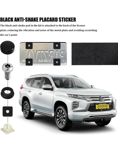 Kit de Tornillos Antirrobo para Placa de Matrícula M6 Lyxheth