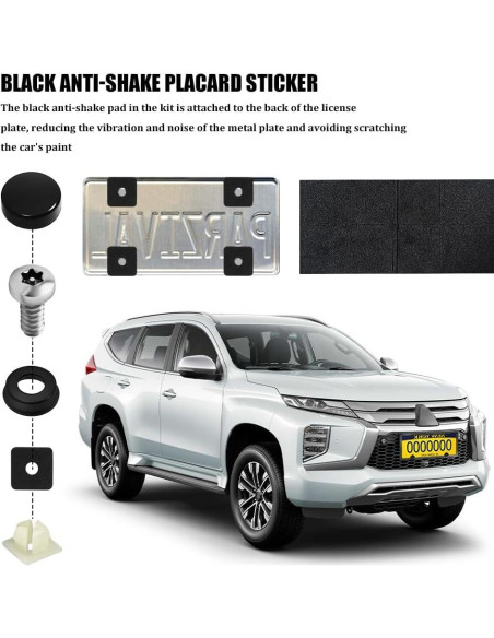 Kit de Tornillos Antirrobo para Placa de Matrícula M6 Lyxheth