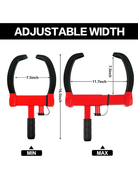 Bloqueo de Rueda Antirrobo KAYCENTOP para Neumáticos 29.7 cm