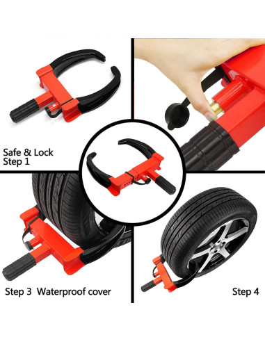 Bloqueo de Rueda Antirrobo KAYCENTOP para Neumáticos 29.7 cm