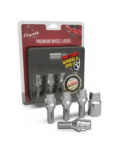 Cerraduras de Rueda M14x1.25 Acorn Cromadas 4 Piezas