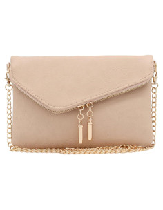 Bolso de mano FashionPuzzle Nude con cadena 23x15 cm