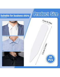 Soportes de Cuello para Camisas de Hombre Giantree 30 Piezas 2
