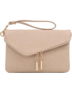 Bolso de mano FashionPuzzle Nude con cadena 23x15 cm 2