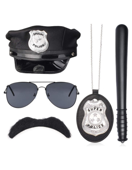 Set de Disfraz de Policía Beelittle con Sombrero y Accesorios