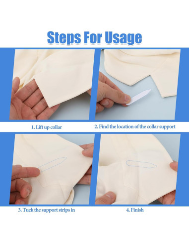 Soportes de Cuello para Camisas de Hombre Giantree 30 Piezas