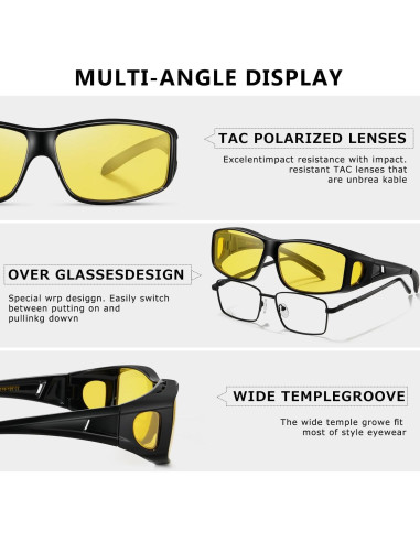 Gafas de Conducción Nocturna Kimorn Antirreflejo Polarizadas