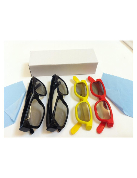 Paquete de 4 Gafas 3D Pasivas VIZIO XPG201 para Adultos y Niños